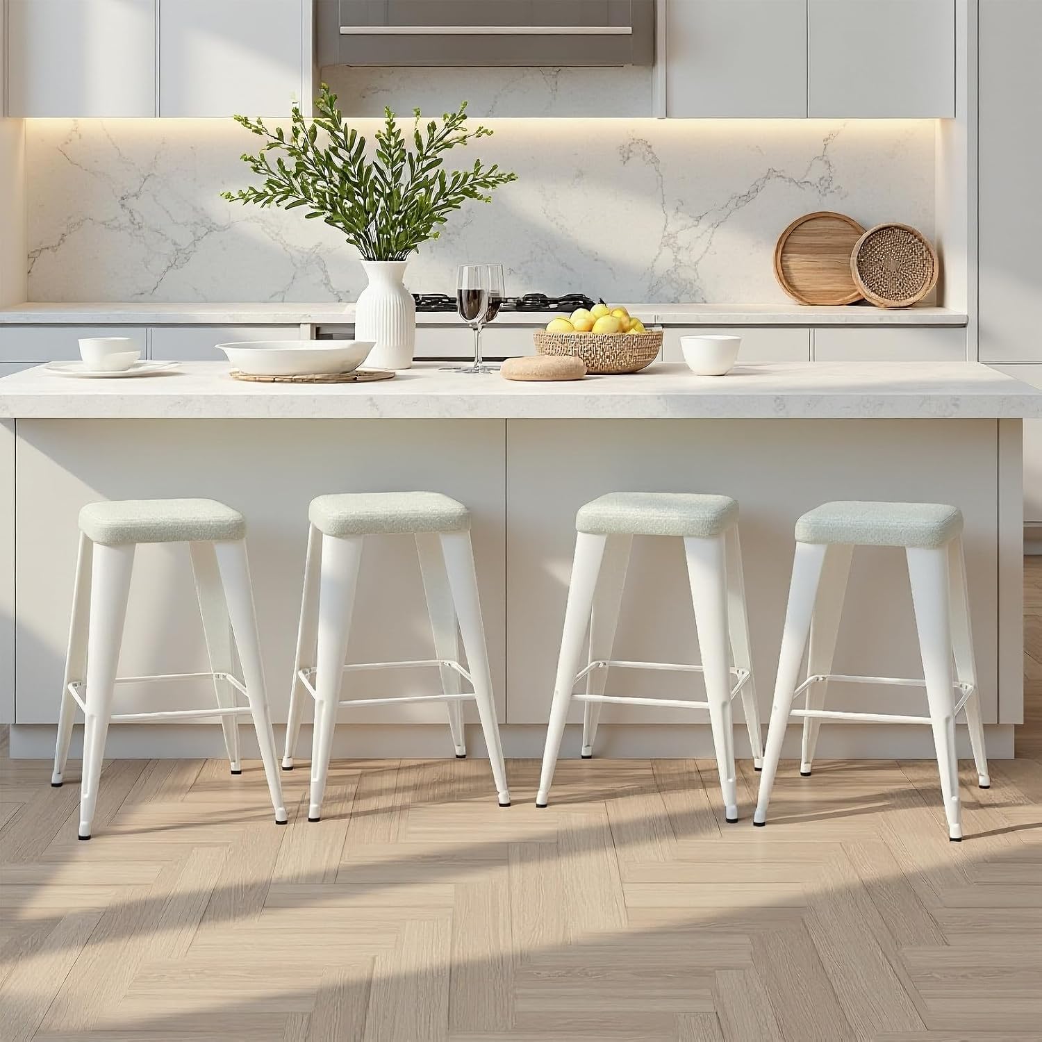 Home Bar And Counter - Conjunto de 4 Banquetas de Bar,