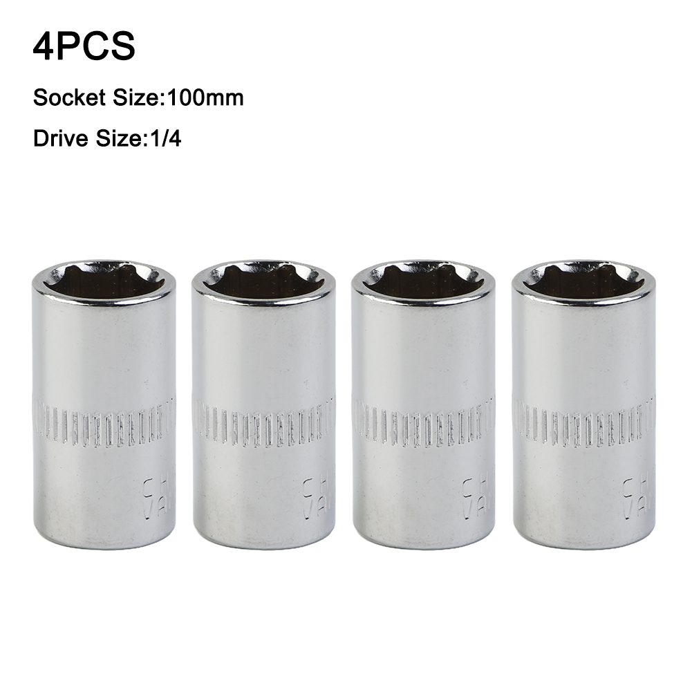 Home Bar Supplies - 4 pces soquete de aço cromo