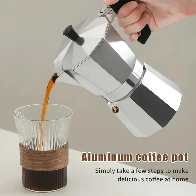 Home Barista - Cafeteira Moka Clássica de Alumínio 50-300ML