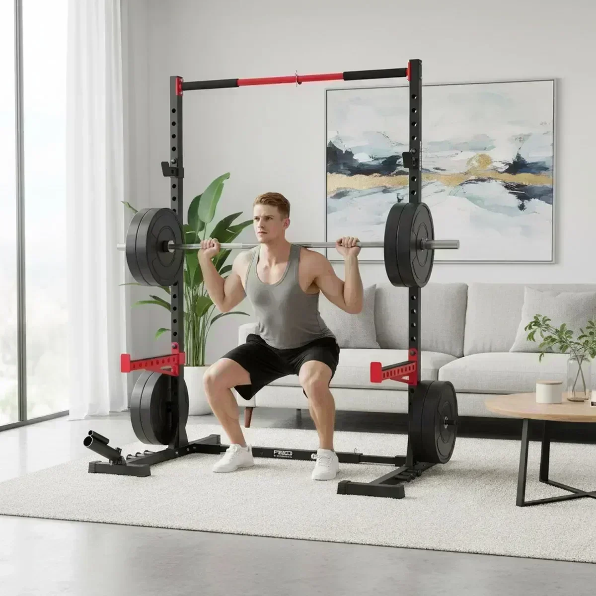 Home Bar And Gym - Suporte Ajustável para Agachamento em Casa