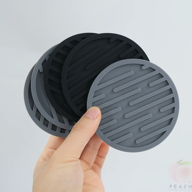 Bar Mat Rubber - 10cm porta-copos de silicone redondo resistente
