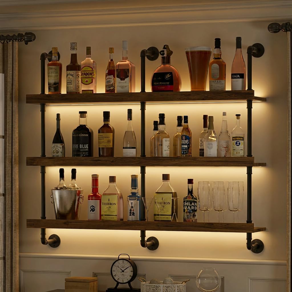 Home Bar Stand - Suporte de parede para garrafas de