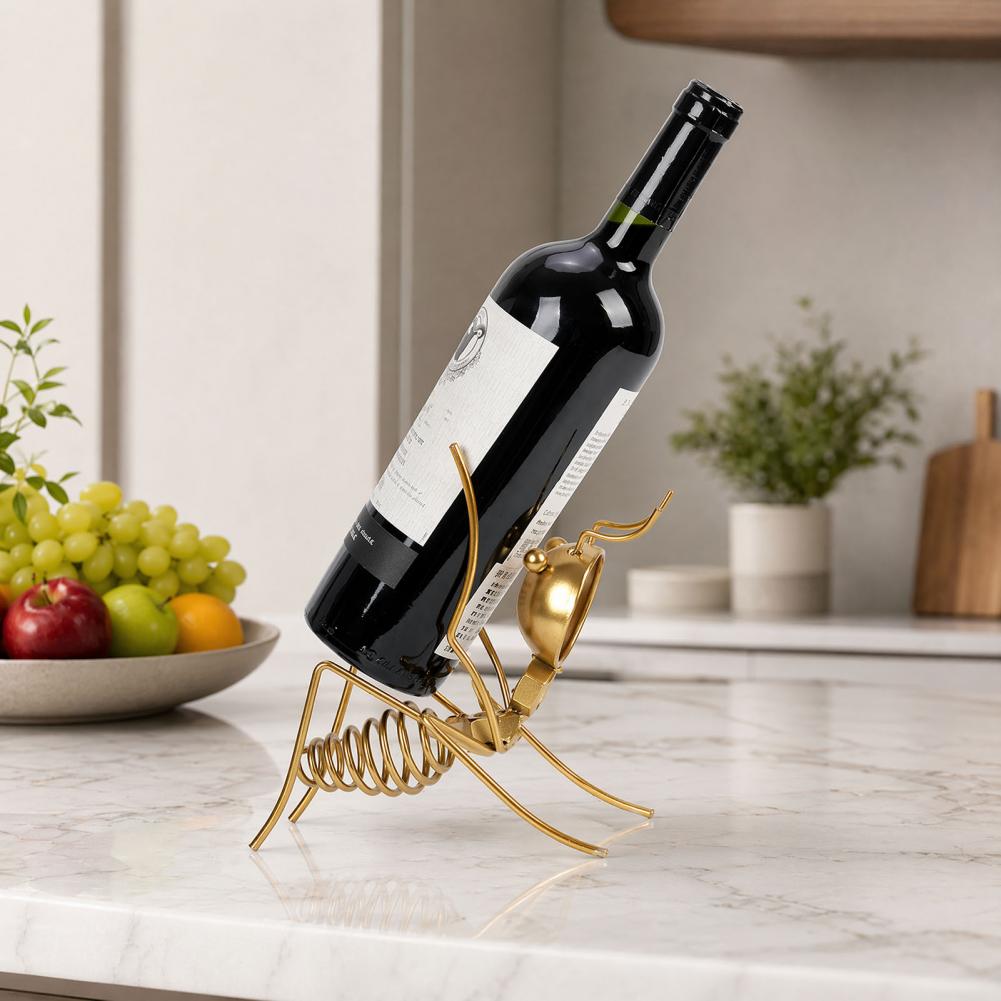 Home Bar Stand - Suporte de Vinho em Metal Sólido,