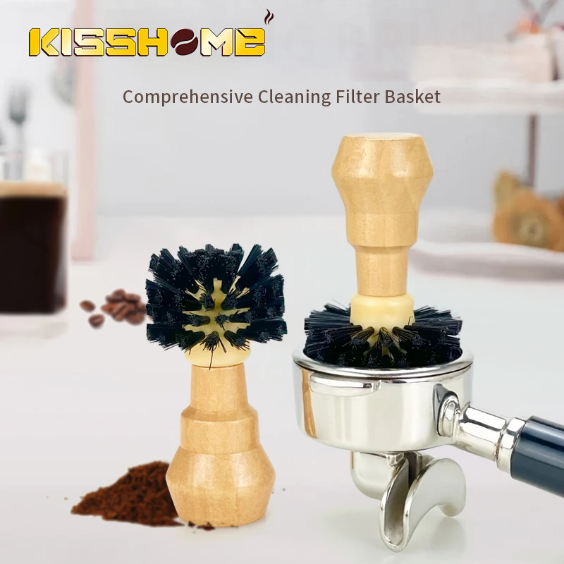 Home Bar Supplies - Madeira maciça Café Escova Cleaner, Portafilter