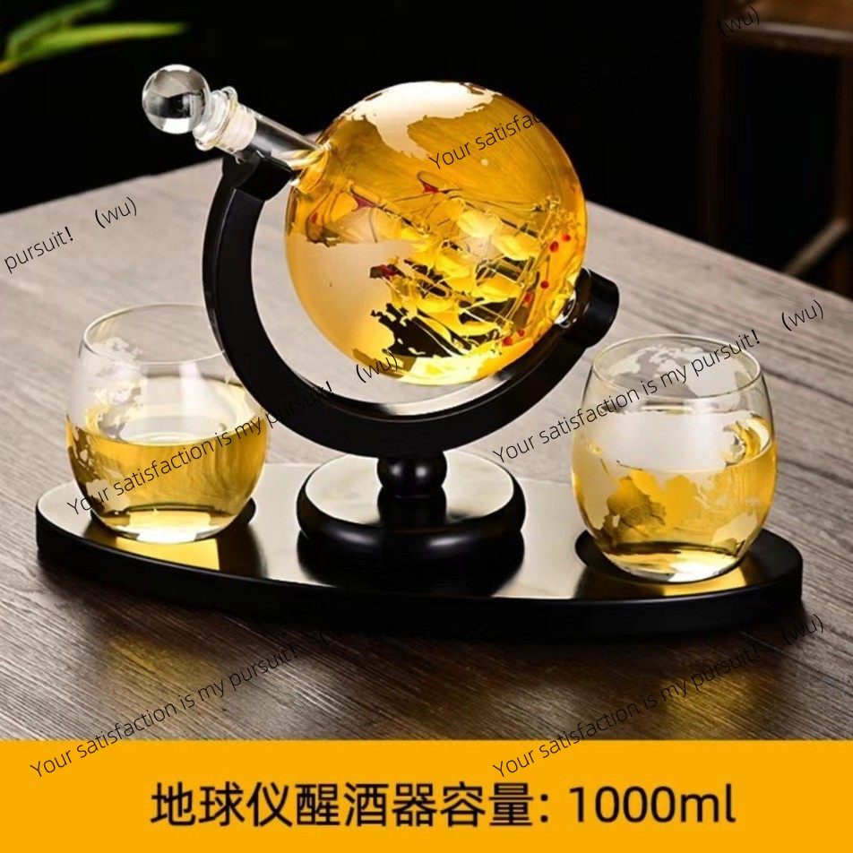 Garrafa de vidro de uísque cri - Decanter Globe Set avaliação e preço