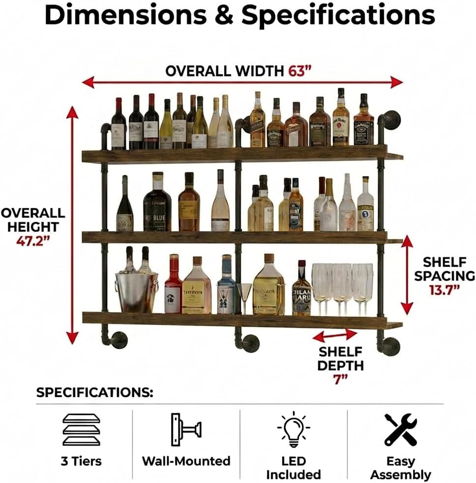 Suporte de parede para garrafa - Home Bar Stand avaliação e preço
