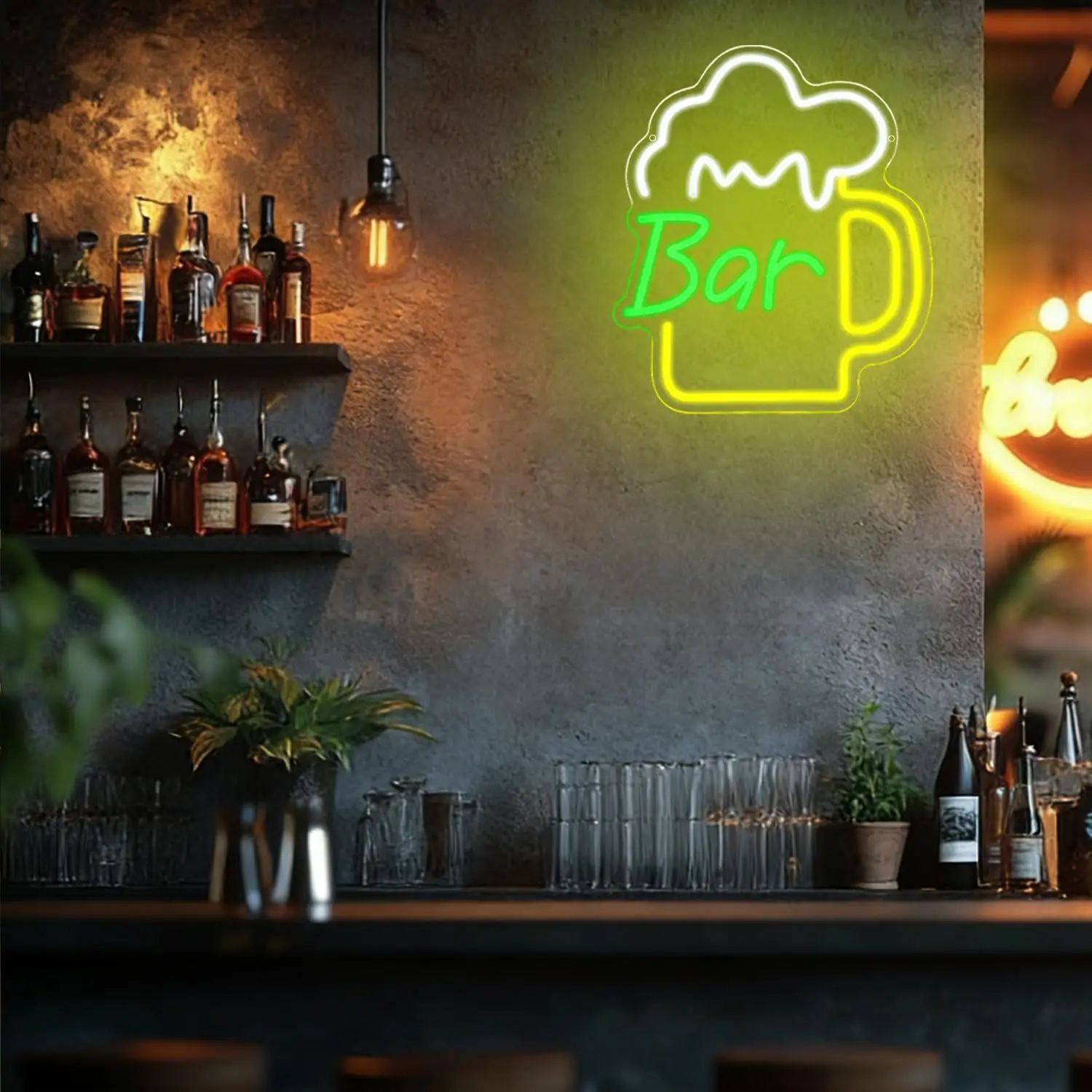 Letreiro Neon de Cerveja com L - Home Bar And Kitchen avaliação e preço
