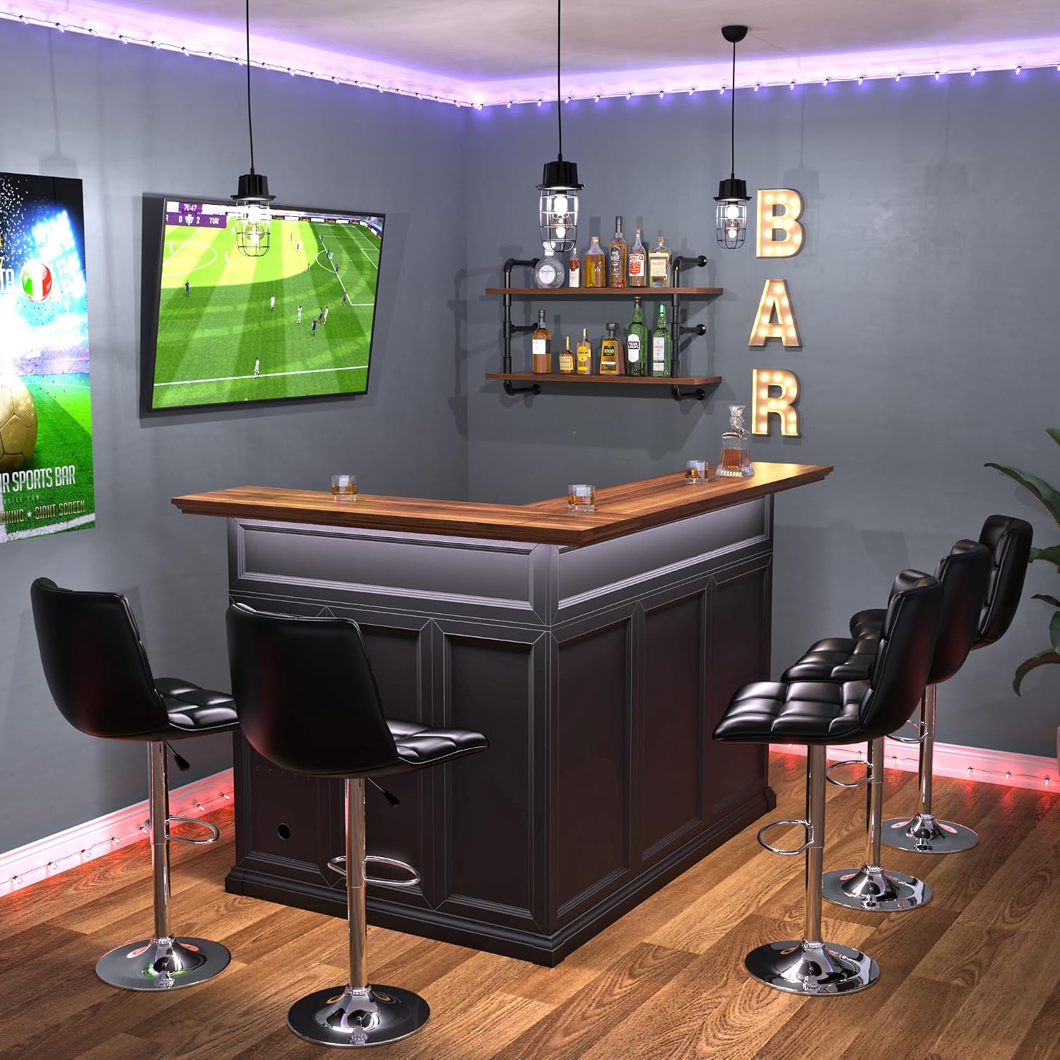 Armário de Bar em L para Casa  - Home Bar And Fridge avaliação e preço